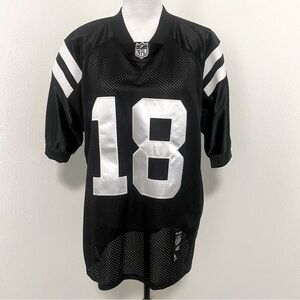 Reebok NFL On Field #18 Peyton Manning Football Jersey Size 48 Black Large EUC